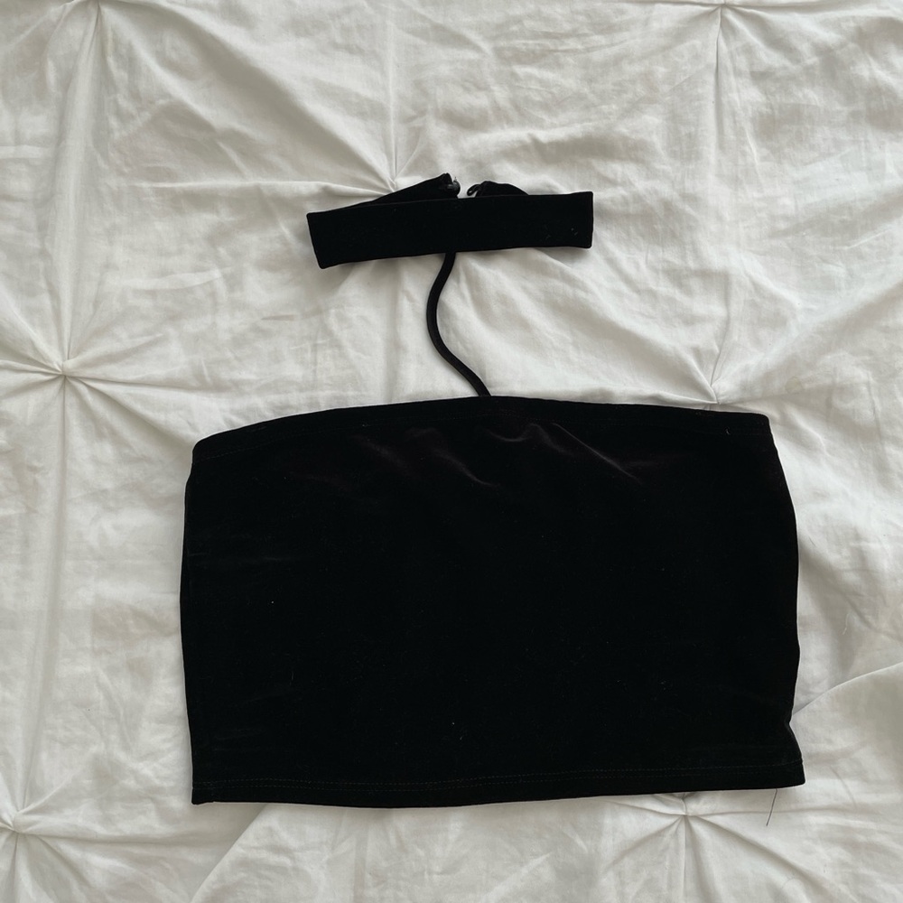 Black Velvet Tube Top and Choker Set